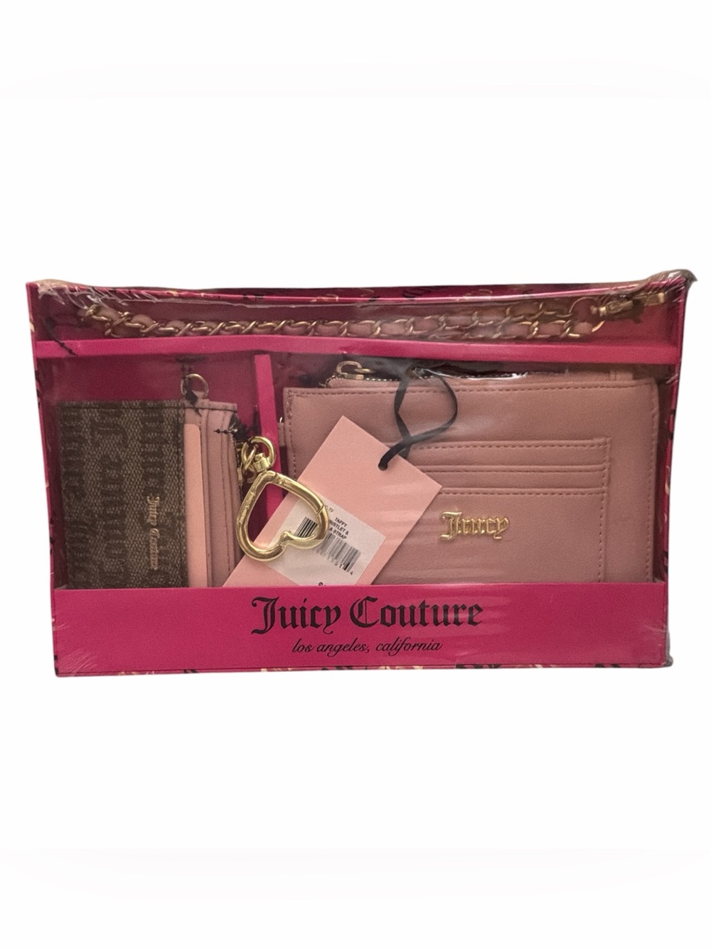 🆕Juicy Couture - Wristlet Keychain And Card Case Set